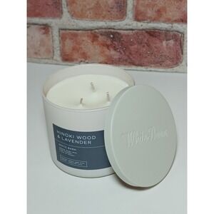 White Barn Bath & Body Works 3-Wick Scented Candle HINOKI WOOD & LAVENDER